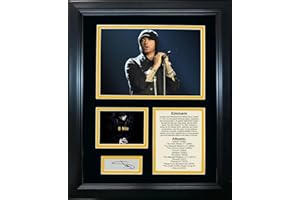HOFSM.COM HALL OF FAME SPORTS MEMORABILIA Framed Eminem Discography Facsimile Laser Engraved Signature Auto 11"x14" Music Photo Sig Collage