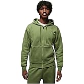 Nike Jordan Men's Essentials Full-Zip Fleece Hoodie (US, Alpha, X-Large, Regular, Regular, Standard, Sky J Light Olive/White)
