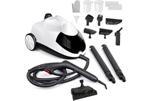 Steam Cleaner Sweepcent 1.5L Steamer for Cleaning Fast Heating 6-in-1 Multi-Surface with 8 Accessories UL499 Certified portable High Pressure Steam Cleaner for Home, Car, Floors, Sofas, Tiles, Grout