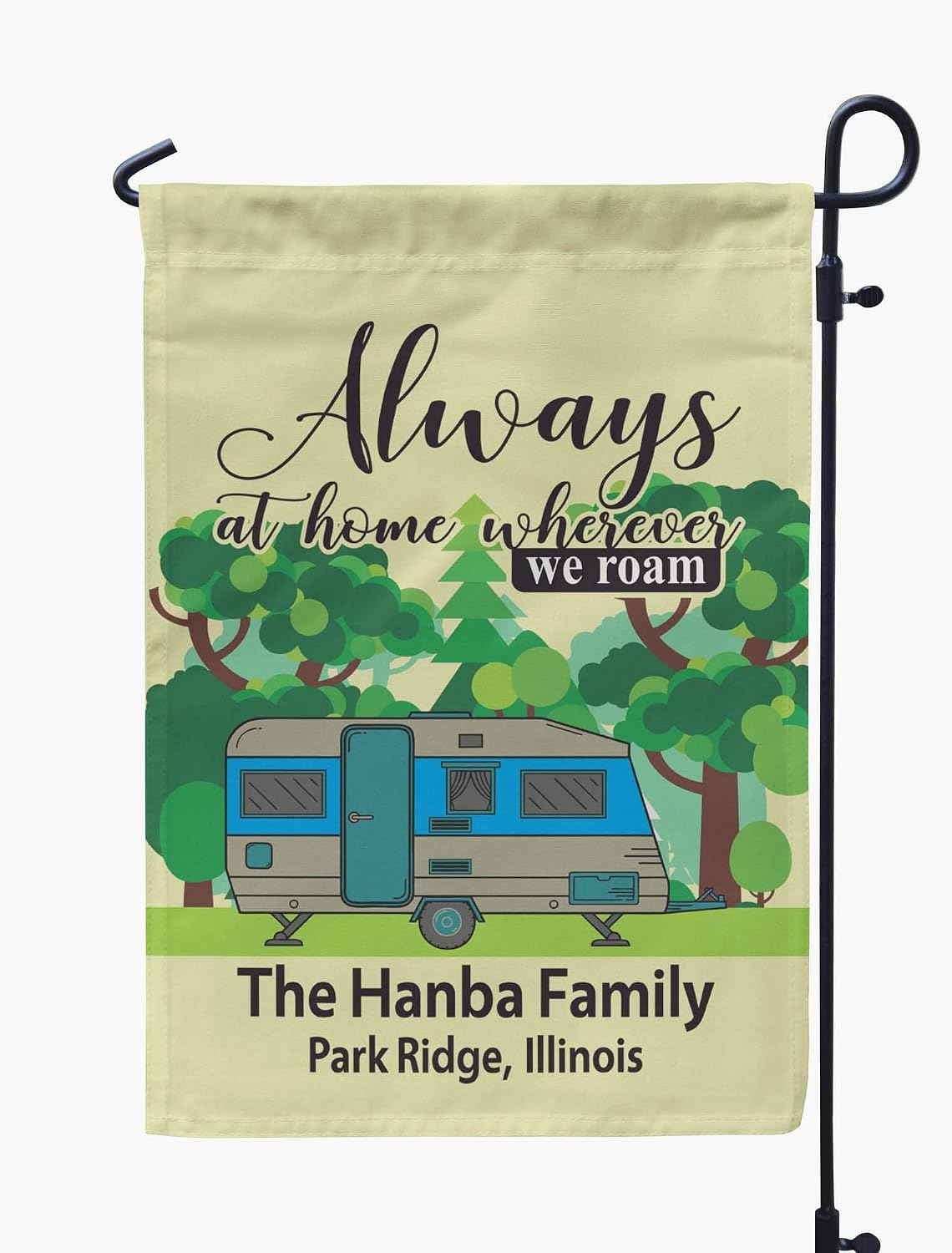 Amazon Com Printtoo White Always At Home Wherever We Roam Big