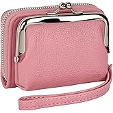 Women's Wristlet Wallet, Card Holder &amp; Coin Purse, Small Change Purse | Small change purse for coins, small coin purse for women, wrist wallets for women, coin pouch, zip no kiss lock coin purses