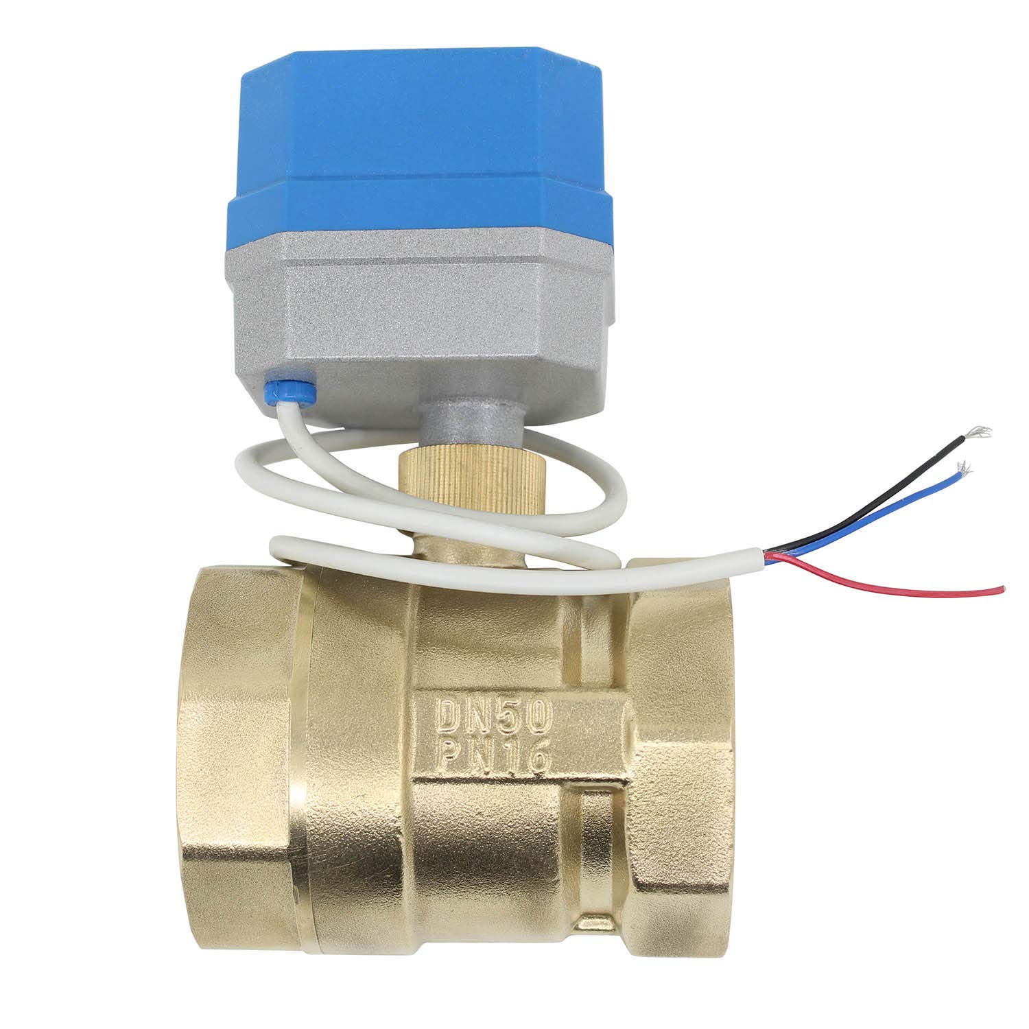2 Modes - 12v 2 Way motorised Valve Electric Ball Valve 2 Port Valve Normally Closed 1/2 3/4 1 1-1/4 1-1/2 2 inch (2 inch DN50)