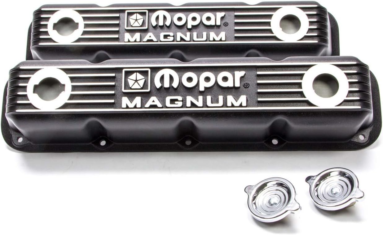Genuine Mopar P5007617 Black Cast Aluminum Wrinkle Valve Cover, Valve