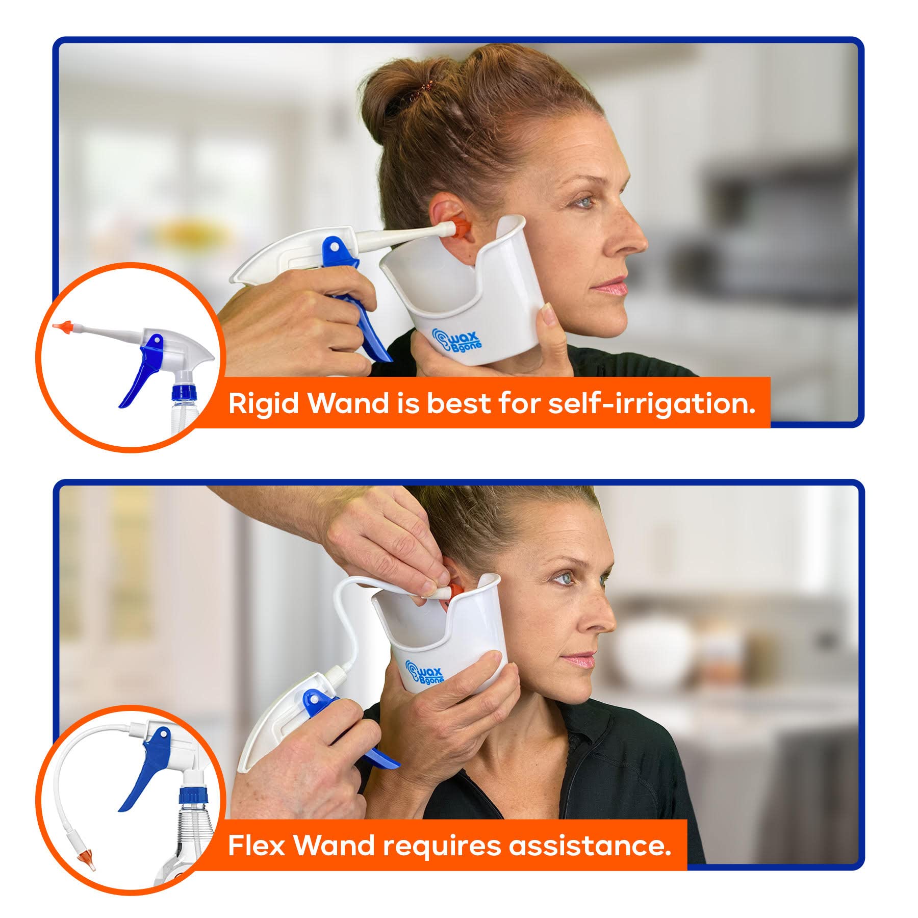WaxBgone Ear Wax Removal Kit with SoftSpray Ear Irrigation Tips for Safe and Effective Earwax Removal - Complete Ear Cleaning Kit for Adults and Kids - Includes Ear Wax Removal Softening Drops