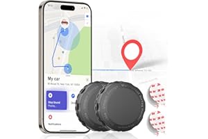 VEBISO GPS Tracker - Mini GPS Trackers Device with Weatherproof Magnetic Case - No Monthly Fee - Works with Apple Find My (iOS Only) - Hidden Real-Time GPS Tracking for Vehicles, Kids, Car & More