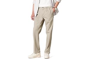 Amazon Essentials Men's Classic-Fit Wrinkle-Resistant Pleated Chino Pant (Available in Big & Tall)