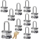 Master Lock - (10) Keyed Alike Locks w/ 20 Keys, 3NKALF-10 w/BumpStop Technologiy