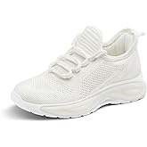 RUNSIDE Girls Lightweight Sneakers Kids Lace-up Tennis Running Shoes, Breathable Walking Shoes for Toddler/Little Kid/Big Kid