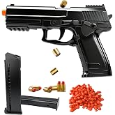 Auto-Eject Toy Pistol, Black, 2 Mags &amp; 100 Soft Bullets, STEM Gift for Kids | Soft Foam Bullets for Safe Play. Smooth Continuous Shooting. Builds Focus &amp; Hand-eye Coordination. Great for Target Fun.
