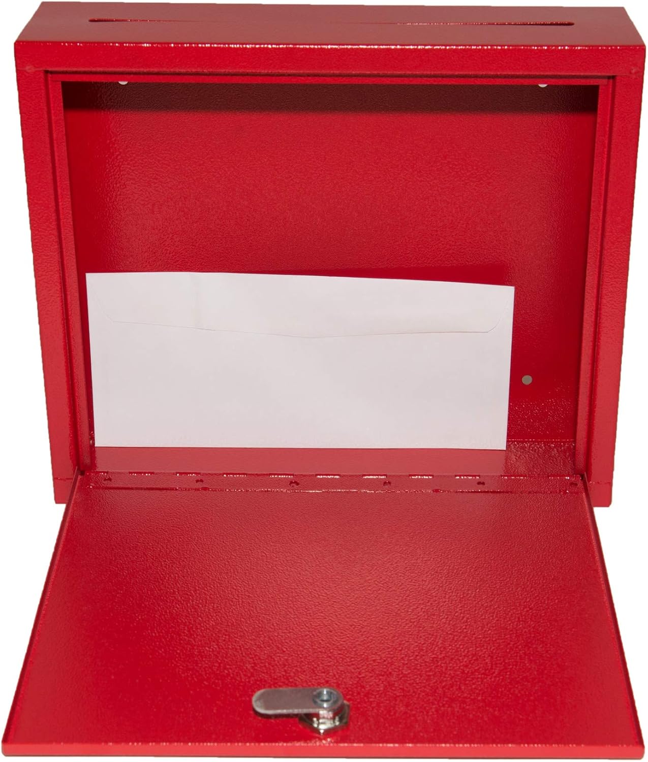 AdirOffice Multi Purpose Mail Box with Lock - Heavy Duty Drop Box - Commercial Suggestion Box -Wall Mountable Safe and Secure Ballot Box - 3" x 10" x 12" - Blue : Office Products