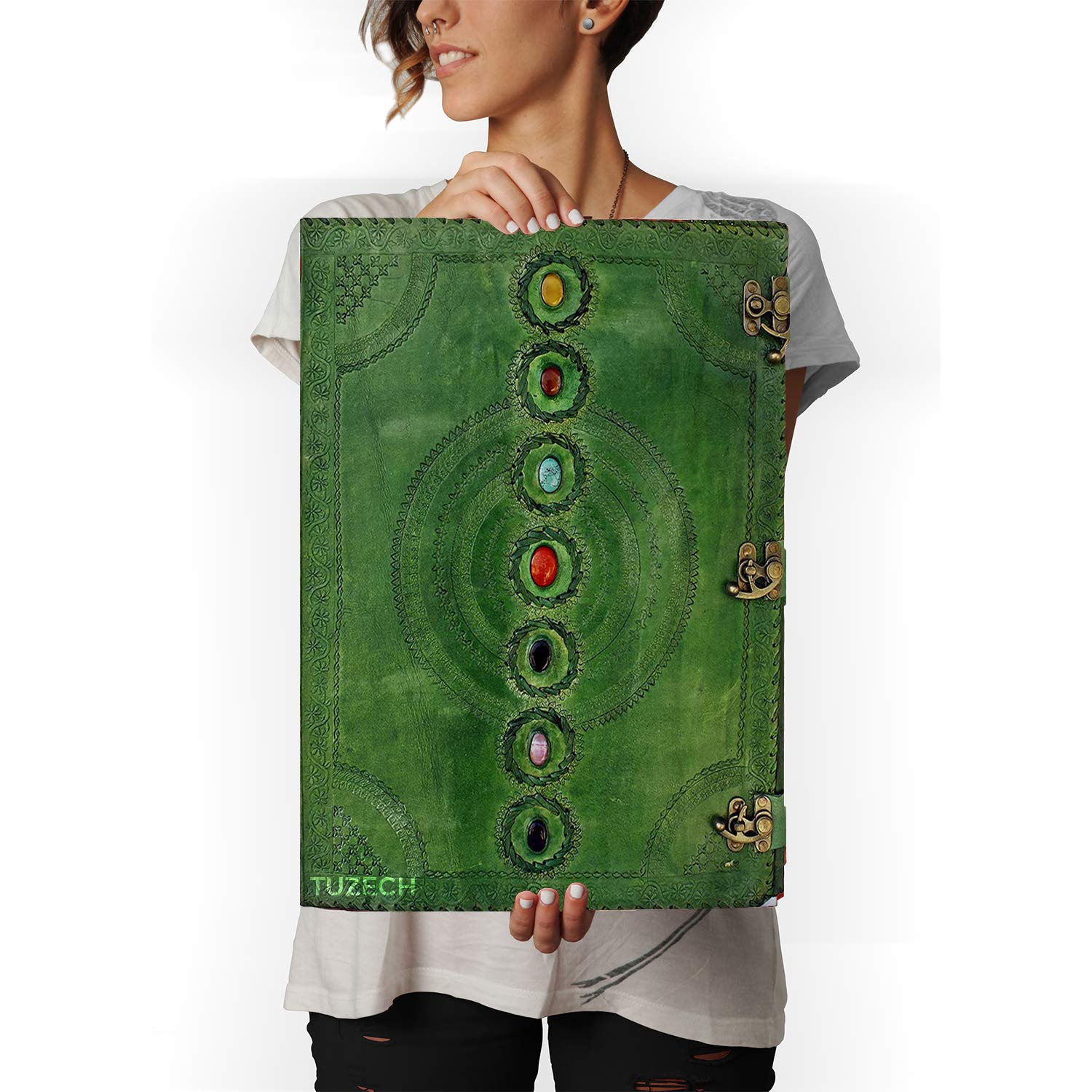 TUZECH Seven Chakra Medieval Stone Embossed