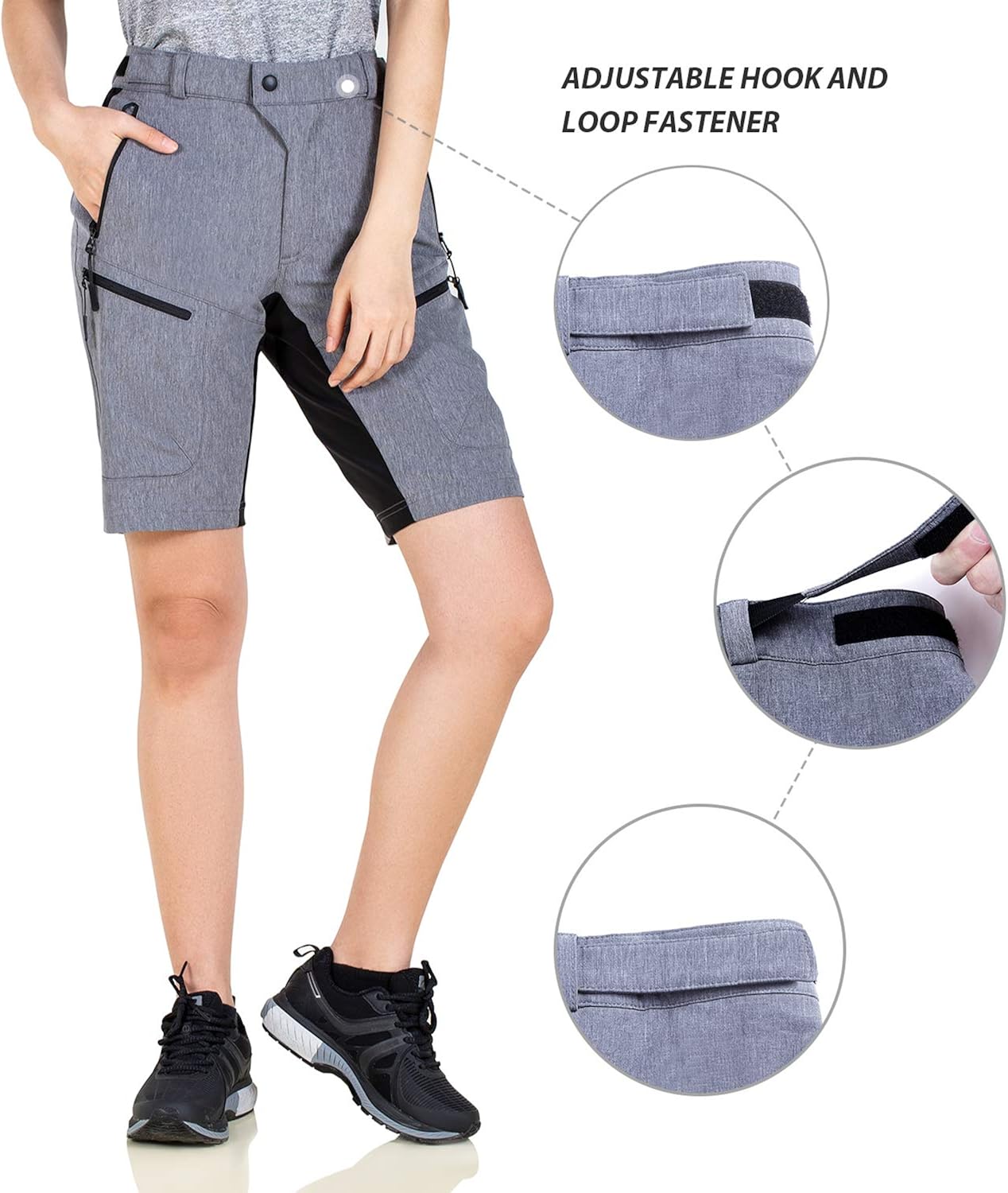 Cycorld Women's-Mountain-Bike-MTB-Shorts Baggy-Fashion-Breathable with Zip Pockets: Clothing