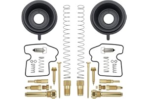 YEELUZAN 2-Pack Carburetor Rebuild Kit for Kawasaki Brute Force 650/Prairie 650/KVF650 - Carb Repair Replacement Set (ATV Engine Maintenance Parts)