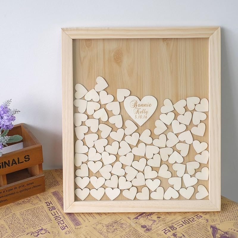 Vintage Wedding Guest Book Alternative Heart Drop Box
