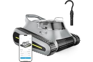 2025 Upgraded HISION Cordless Robotic Pool Cleaner with Wall-Climbing & Waterline Cleaning, 180W Brushless Motor Powerful Suction, 150-Min Runtime for In-Ground & Above Ground Pools up to 2000 Sq.Ft