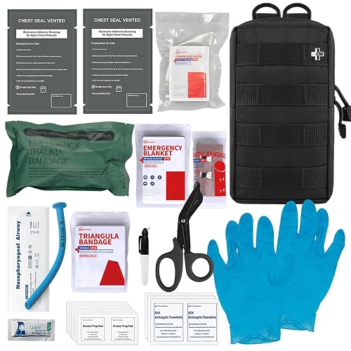 [New] IFAK Trauma Kit,Emergency IFAK First aid Kit,Chest Seals,Israeli ...