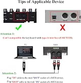 OTraki Midi to USB Cable 5 Pin 3m 10ft MIDI Interface Converter for Keyboard view 2