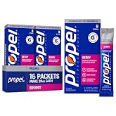 Propel Zero Sugar Electrolyte Powder Drink Mix, Berry Flavor - 16 Servings | Enhanced water beverage with vitamins, No Added Colors or Artificial Flavoring, just scoop into a bottle for daily thirst