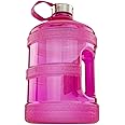 Southern Homewares 1 Gallon BPA Free Plastic Water Bottle for Cold Liquids With Attached Leak Proof Screw Lid - For Gym Office Daily Use, Pink