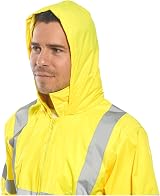 Portwest H440 Men’s Lightweight Waterproof Hi-Vis Rain Jacket Yellow Large view 5