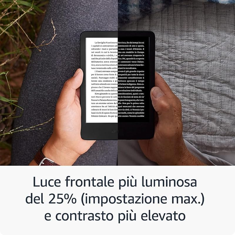 Kindle 16 GB (modello 2024), leggero e compatto, con cambi di pagina rapidi e contrasto elevato - Senza pubblicità - Nero