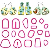 18Pcs Polymer Clay Cutters, Clay's Cutters for Polymer Clays Jewelry, Clay Earring Cutter, Gem Clays Jewelry Making Tools