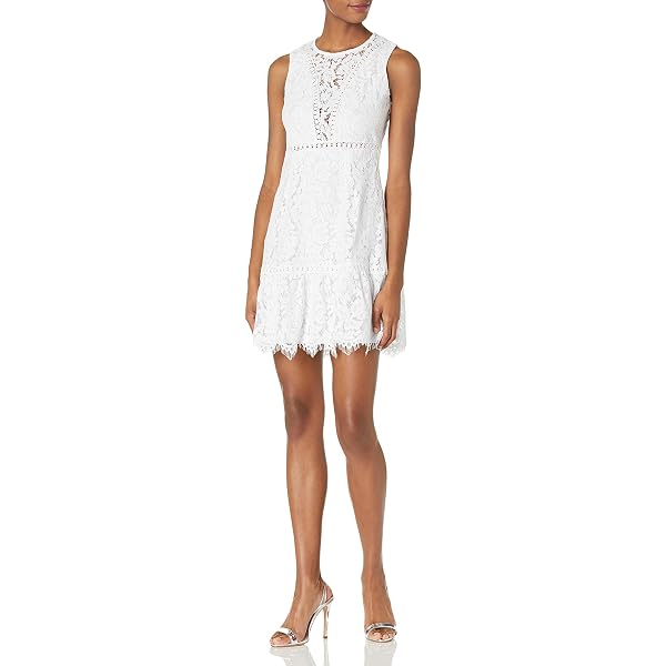 chinese dress ladies TAHARI ASL Lace Fit Flare Dress White 18 at Amazon Women's Clothing store