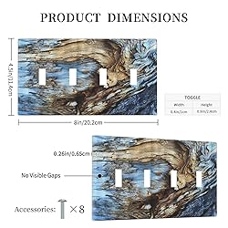 Rustic Tree Bark Blue Wood Country Quad Toggle