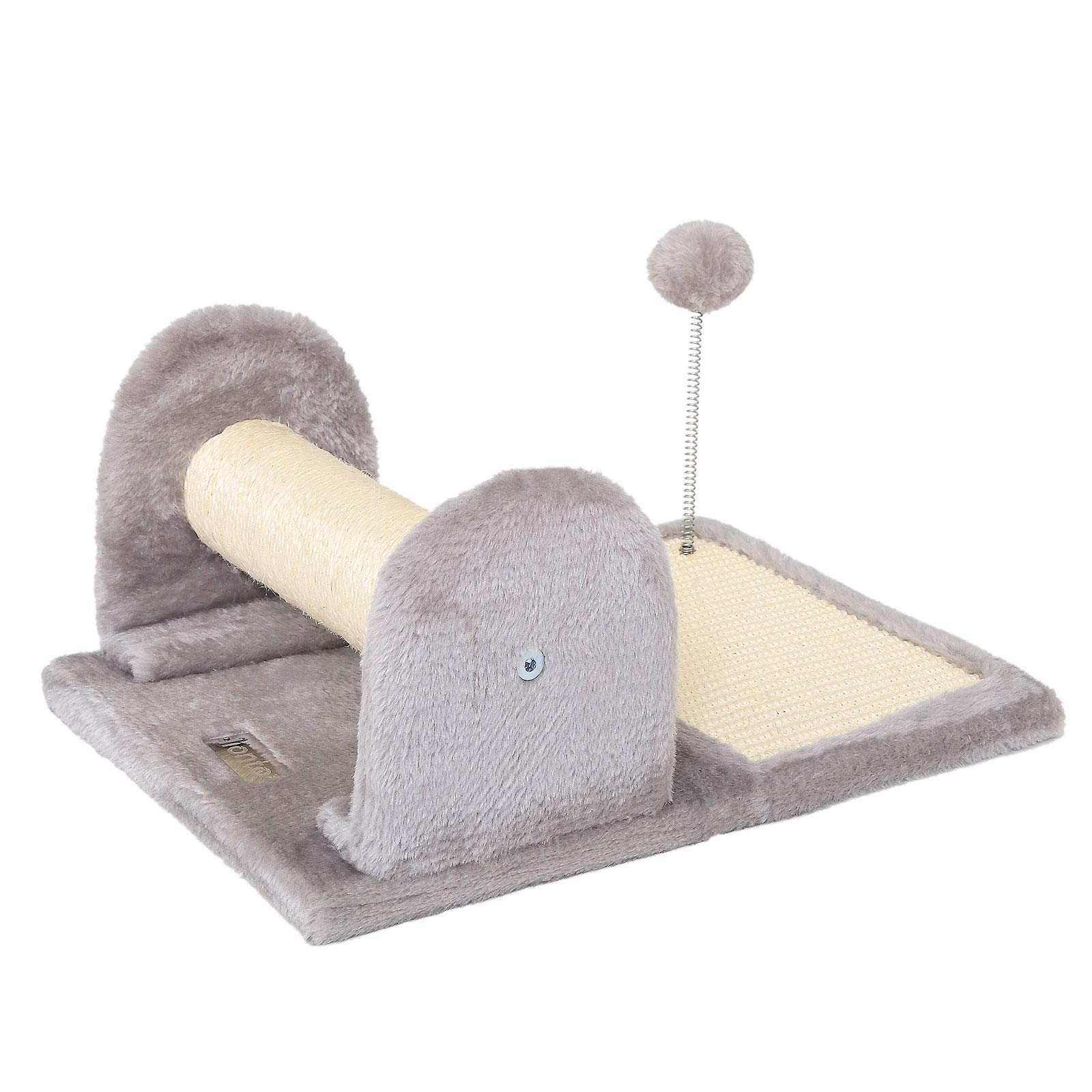 lionto Tree Scratching Post Tree for Climbing Board Scratching Post Mat, Light Grey