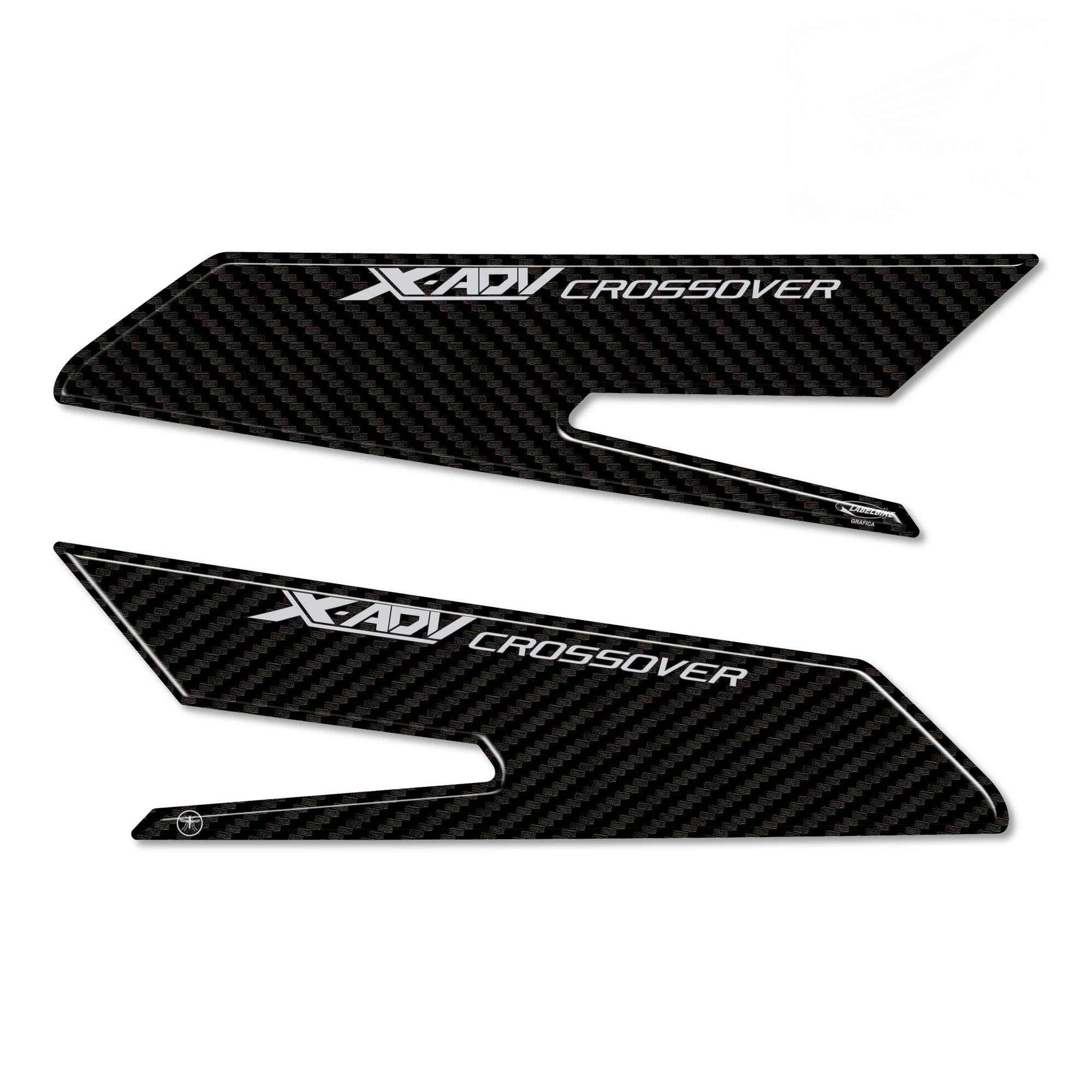 labelbike - 2 3D Stickers Motorcycle Scooter Footrest Footrest Decorations and Protections in Resin Compatible with Honda X-ADV