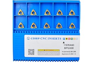 CDBP 11ER A60/11IR A60 Standard Laydown Threading Insert, External Partial Profile 60 Degree Thread, 10 PCS