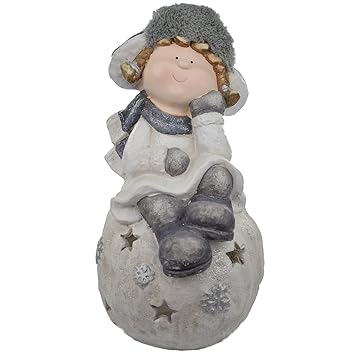 Xl Weihnachtsdeko Windlicht Fensterdekoration Figur Mädchen