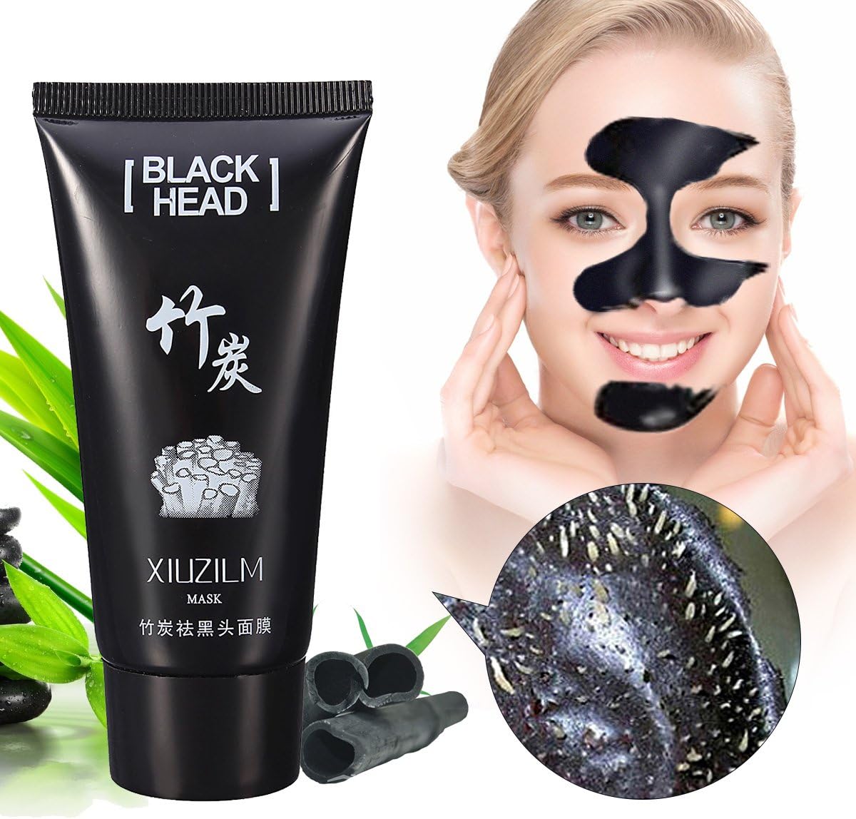 lackhead Mask,LuckyFine Remover Deep Cleansing Purifying Peel-off Mask Black Mud Face Mask