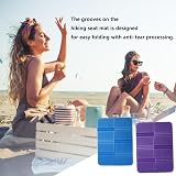 Jeufun 2pc Folding Foam Sit Mat Outdoor Seat Cushion XPE Purple Blue view 3