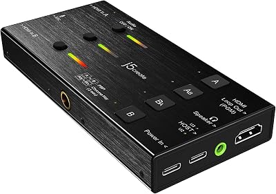j5create Dual HDMI to USB-C Capture Card 1080p 60Hz Live Video Audio PD 60W