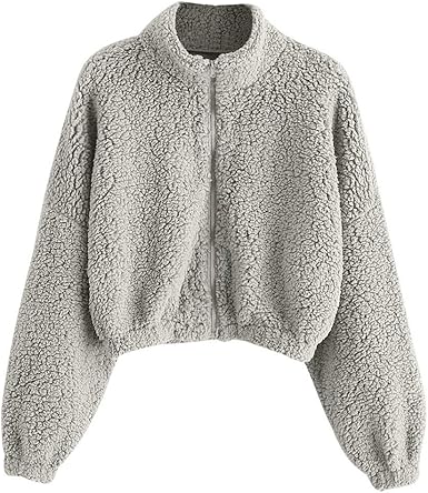 half zip fluffy faux shearling teddy sweatshirt