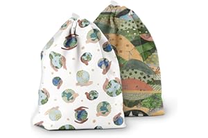 Esembly Ditty Bag Duo - Reusable Waterproof Wet Bags for Cloth Diapers, Swimsuits, Toiletries, and Snacks, Set of 2 - Our Earth and Eco Hills