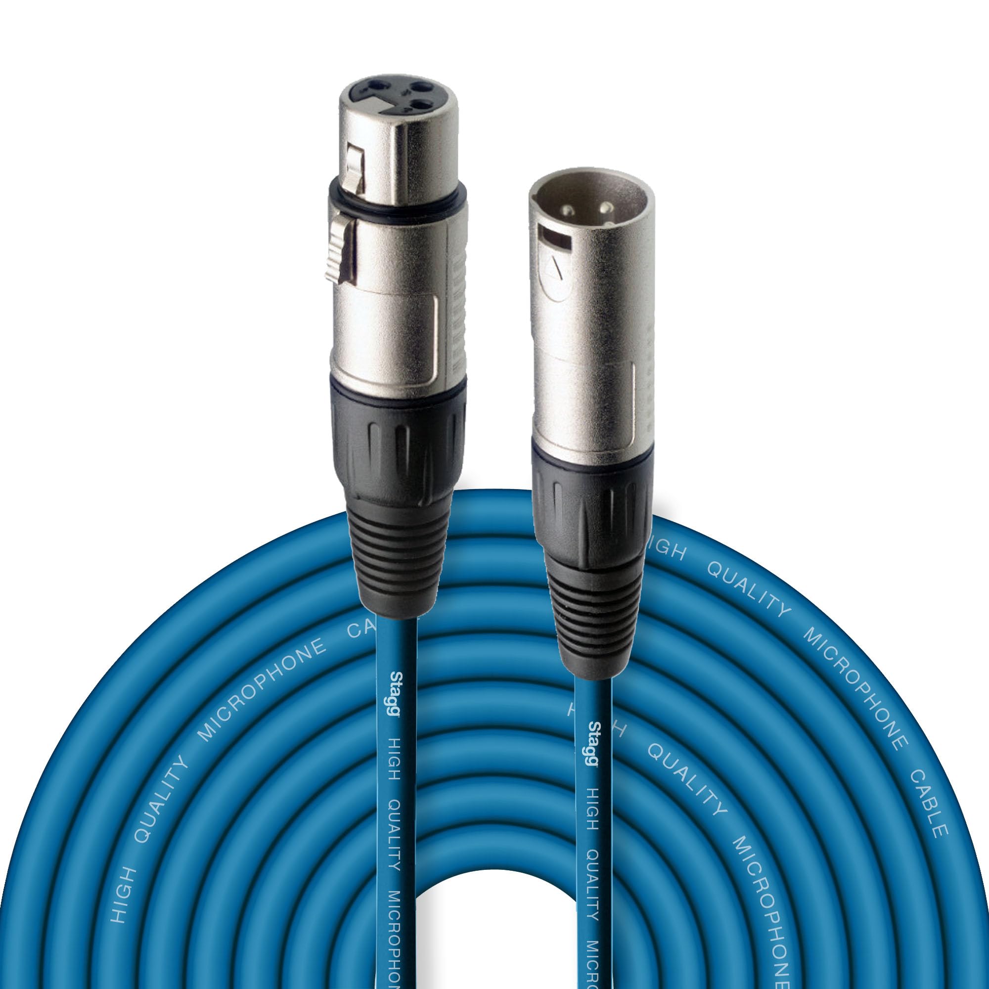 Stagg SMC10 CBL 10 m XLR to XLR Microphone Cable - Blue