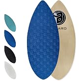 iBOARD Skipper Skimboard 36/41" &ndash; Gloss Wood Board w/ Traction Pad | Wooden Skim Board for Beginners, Teenagers &amp; Adults, Includes 4-Color Traction Pad, Beach Skimboard