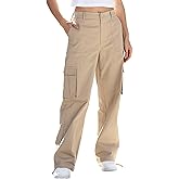 PaletteFit Cargo Pants for Women High Waisted Women's Y2K Baggy Casual Pants with 6 Pockets and Elastic Waist