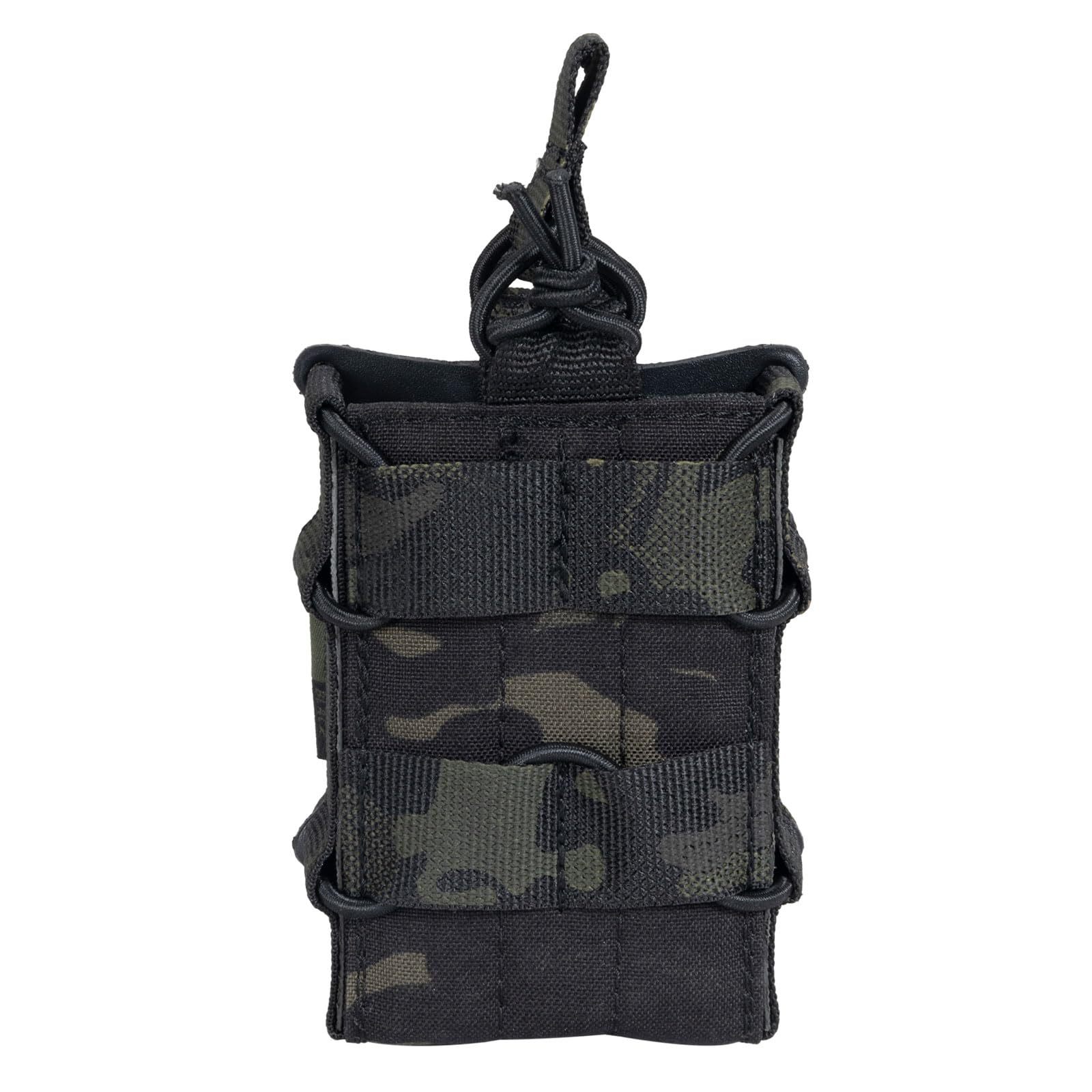 EXCELLENT ELITE SPANKER Tactical Molle Single/Double Open-Top Mag Pouch for M4 M14 M16 AR15 G36 Magazine(Double,Multicam Black)