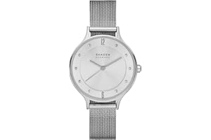Skagen Anita Women's Watch with Stainless Steel Bracelet, Mesh or Leather Band