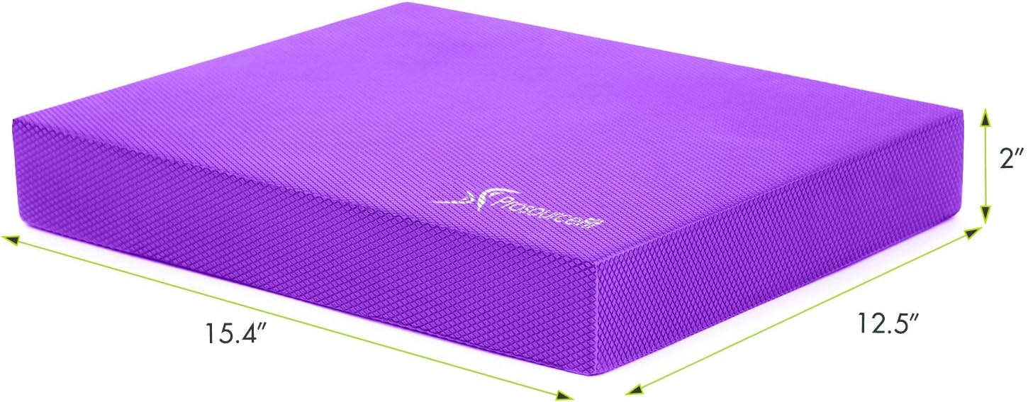 ProsourceFit Exercise Balance Pad 15 x 12 - Purple : Sports & Outdoors