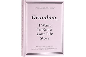 YOELOVE Grandma I Want to Know Your Life Story Journal, Leather Hardcover Book with 250+ Prompt Questions for Grandmother to Share Her Love and Memories, Christmas Gifts for Grandma Birthday Mother's Day