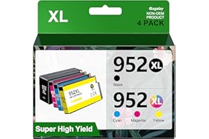 GAGALAY 952XL Ink Cartridges Combo Pack Latest Upgrade Replacement for HP 952 952 XL Ink Cartridges for HP Printers Officejet Pro 8710 7720 7740 8715 8720 8730 8740 8210(4 Pack, 1Black 1Cyan 1Magenta 1Yellow)