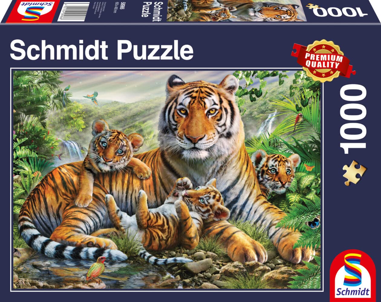 Schmidt | Tiger and Cubs (1,000 Pieces) | Jigsaw Puzzle | Ages 12 plus
