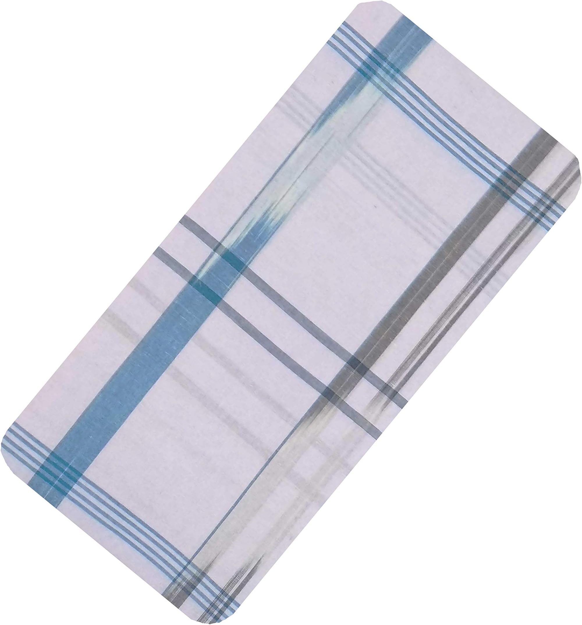 DGR Men's High Durable Cotton Lungi for Casual Wear (White and Blue, Free Size)