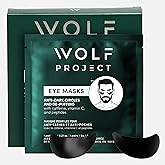 Wolf Project Under Eye Patches (5 pairs) For Dark Circles, Puffy Eyes, and Wrinkles - With Caffeine, Vitamin C and Peptides. Under Eye Masks Reduce Tired Eyes And Under Eye Bags