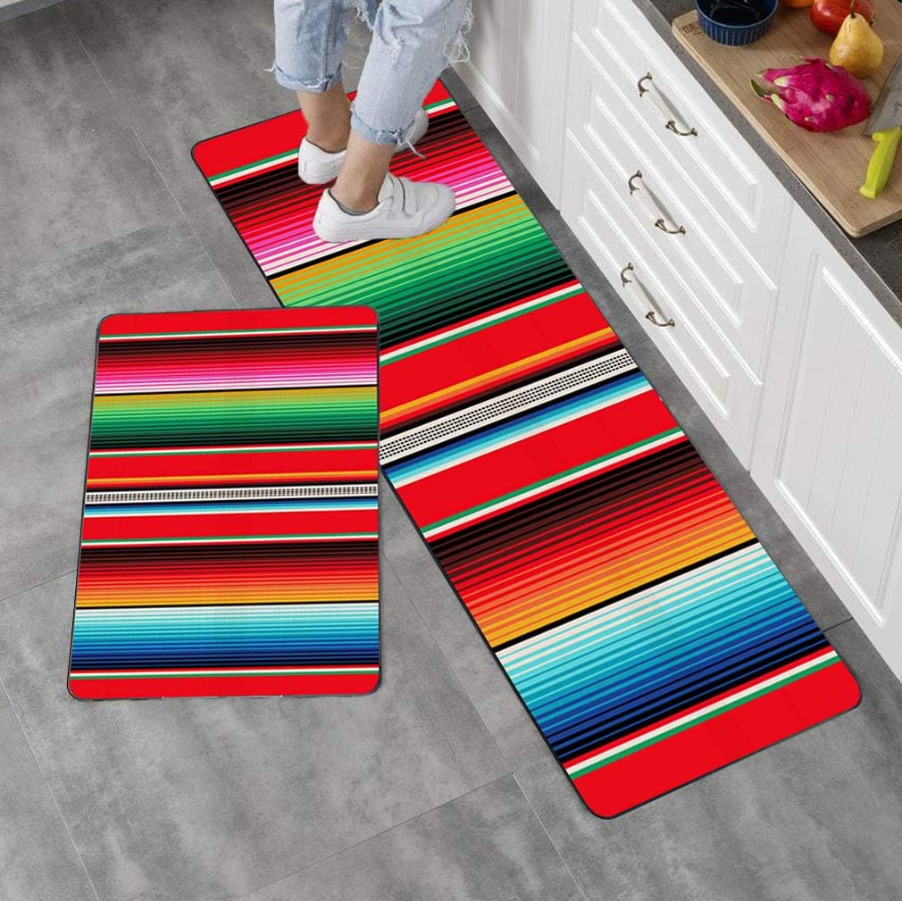 Red Kitchen Rugs, Gesmatic 2 Piece Mat 