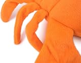 Petface Seriously Strong Plush and Rubber Lobster Dog Toy Orange view 5